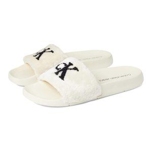 Calvin Klein Slide Sandals in Natural White